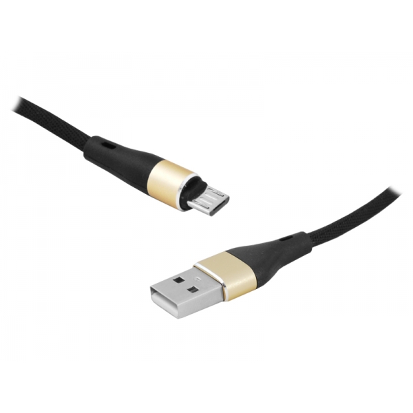 Kabel USB - microUSB 2m czarny.