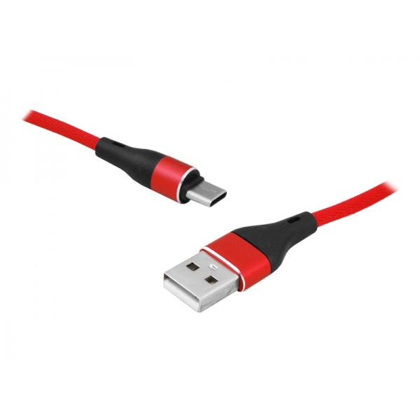 Kabel USB - Type-C 2m czerwony.