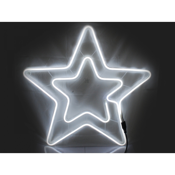 Ozdoba świąteczna gwiazda zimny biały NeonLED, 230V new
