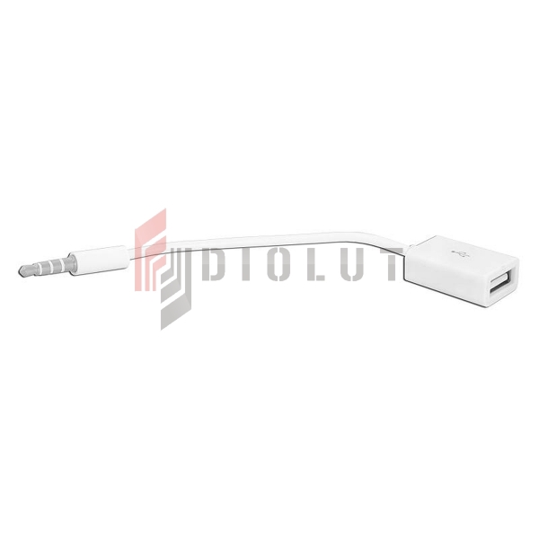 Adapter AUX Jack 3.5mm USB Biały.