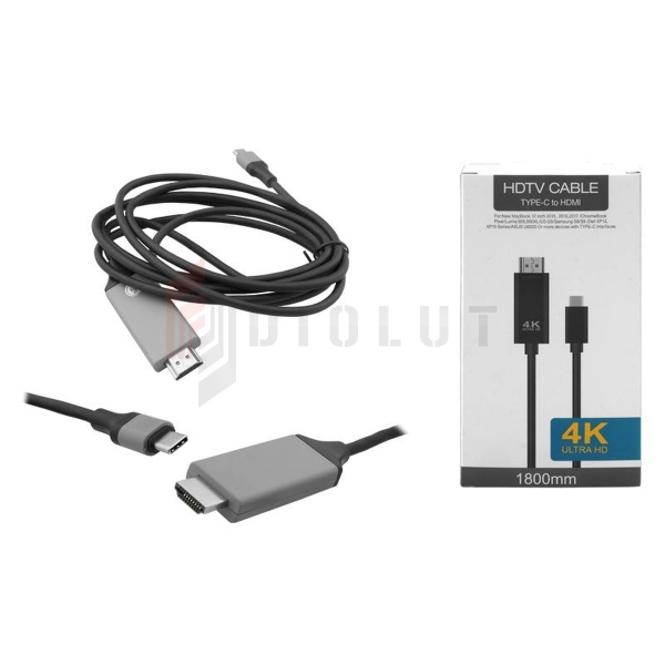 Kabel MHL HDMI/USB Type-C, 1800mm, HQ