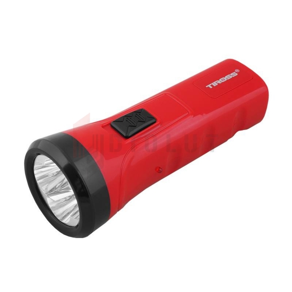 Latarka ręczna 4-LED TS-1877 z akumulatorem 500mAh, czerwona.