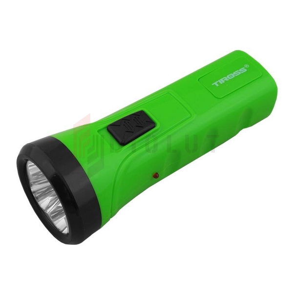 Latarka ręczna 4-LED TS-1877 z akumulatorem 500mAh, zielona.