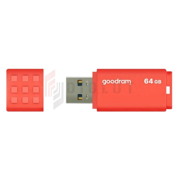 Pendrive GOODRAM 64GB USB 3.0, pomarańczowy.