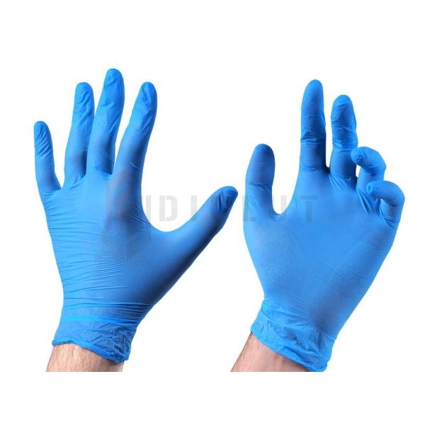Rękawice ochronne nitrylowe bezpudrowe 200szt. rozmiar M.