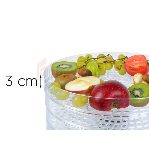 Suszarka do grzybów, warzyw, owoców (29,6 cm x 32 cm).