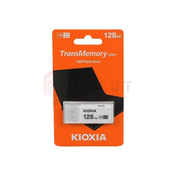 Pendrive 128 GB USB 3.0 Kioxia U301, biały.