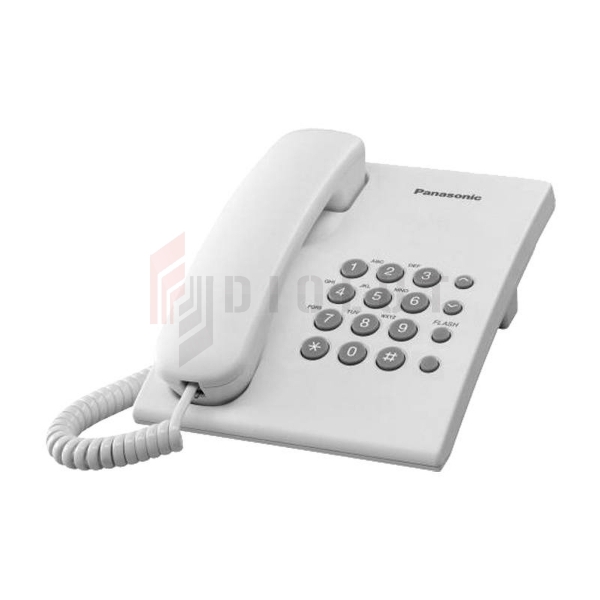 Telefon przewodowy Panasonic KXTS500 biały.
