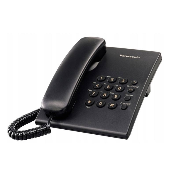 Panasonic telefon KXTS500, czarny.