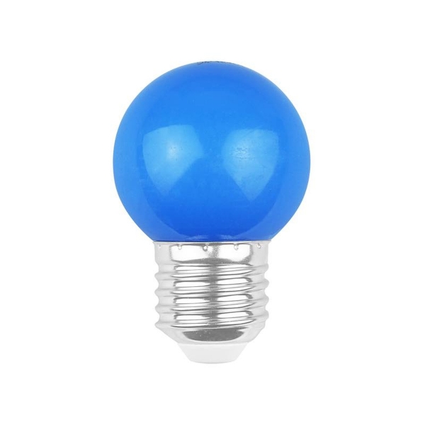 Zestaw żarówek LED E27/G45/2 W, girlanda świetlna ogrodowa, niebieska, 5szt.