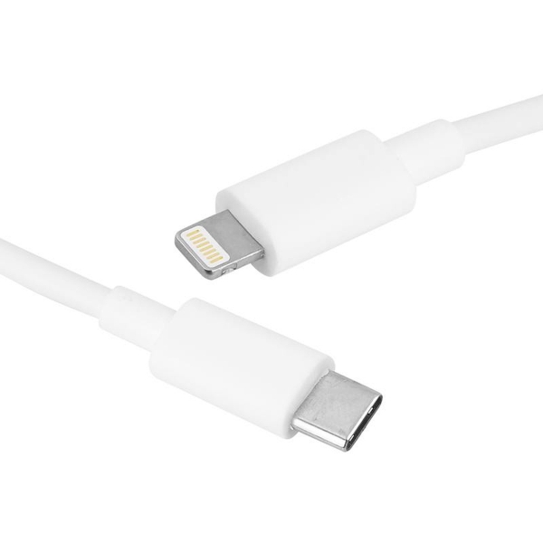 Kabel USB typu C - lighting, 5A, 1m, biały.