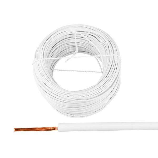 Przewód LgY/H05V-K 1x0.5, biały (100 m).