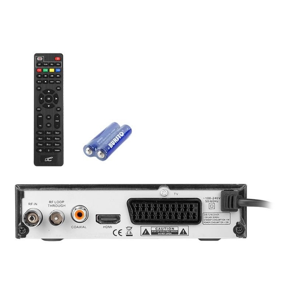 Tuner DVB-T-2  LTC TV naziemnej DVB2 z pilotem programowalnym, H.265.