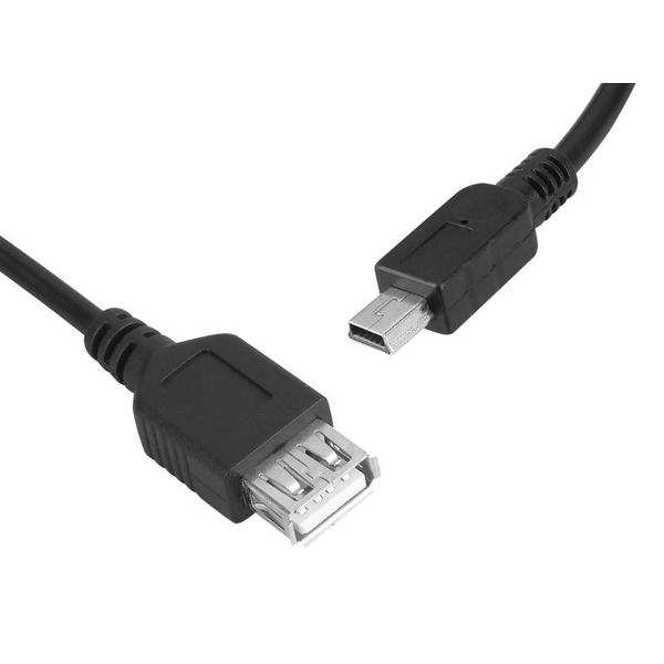 Kabel USB gniazdo A - wtyk mini USB 5pin.