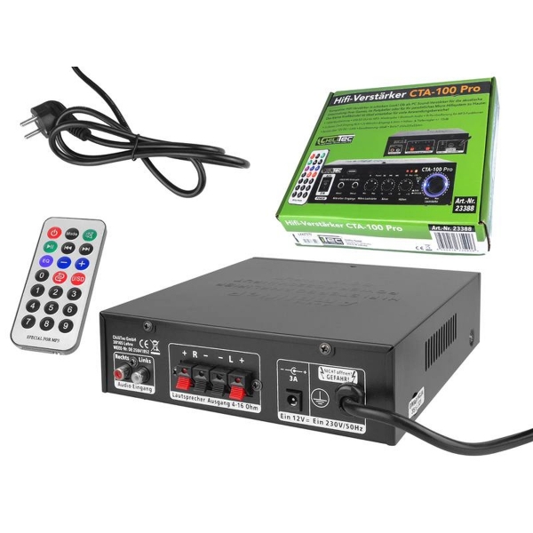 Wzmacniacz karaoke CTA-100 PRO 100W, bluetooth/USB.