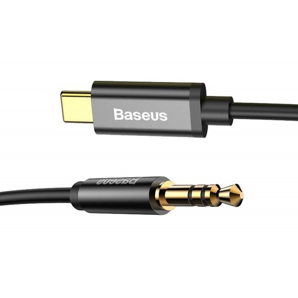 Kabel audio USB-C do mini jack 3,5mm Baseus Yiven 1.2m (czarny).