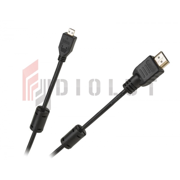 Kabel  wtyk HDMI typ A -  wtyk mikro HDMI typ D Cabletech economic