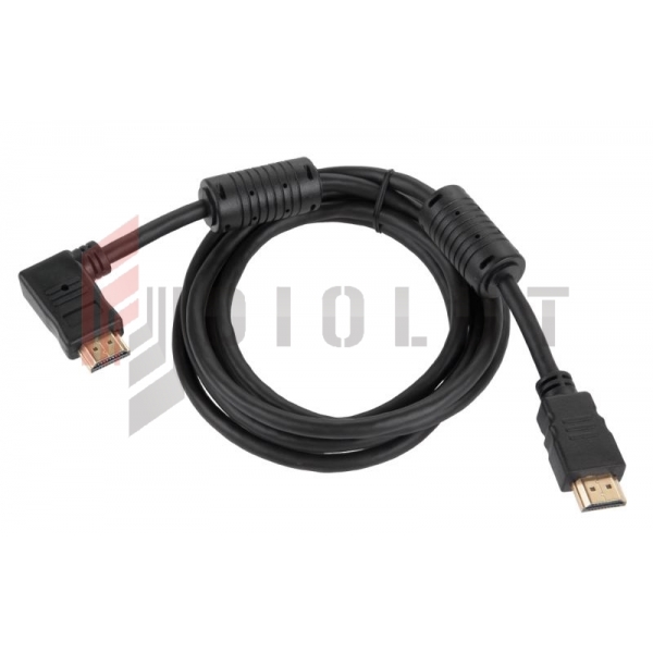 Kabel HDMI-HDMI 1.4v kątowo-prosty 1.8M