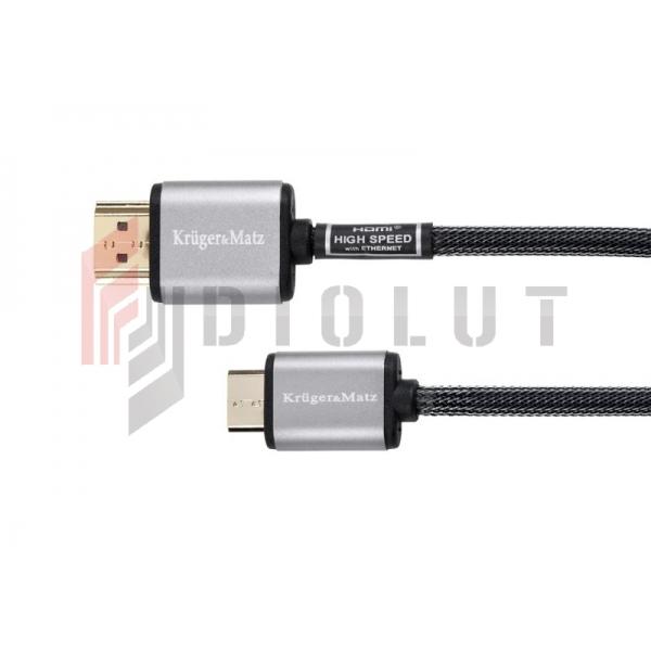 Kabel HDMI - mini HDMI wtyk-wtyk (A-C)  1.8m Kruger&Matz