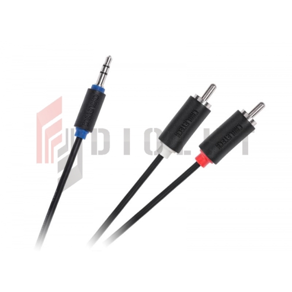 Kabel Jack 3.5-2RCA 1.0m Cabletech standard
