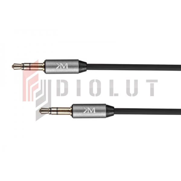 Kabel stereo jack 3.5  wtyk - wtyk  1.5m Kruger&Matz  kabel sprężynka