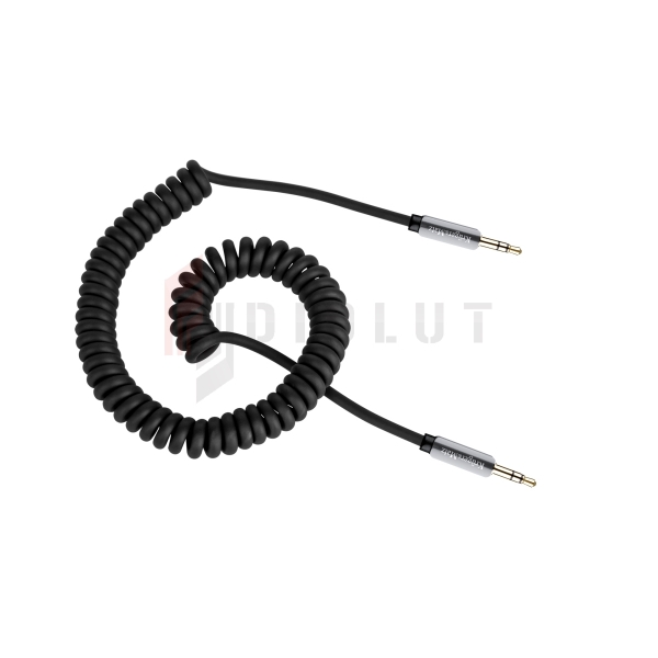 Kabel stereo jack 3.5  wtyk - wtyk  1.5m Kruger&Matz  kabel sprężynka