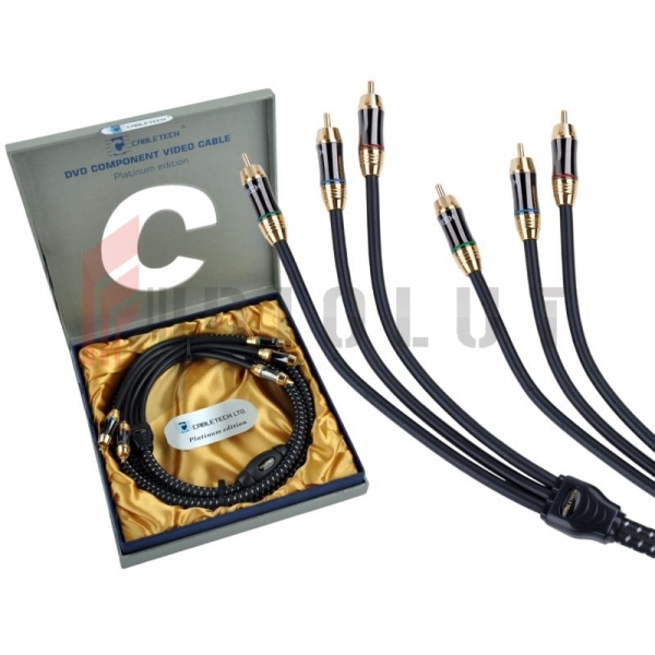 Kabel 3RCA-3RCA Component 1.8m Cabletech Platinum Edition