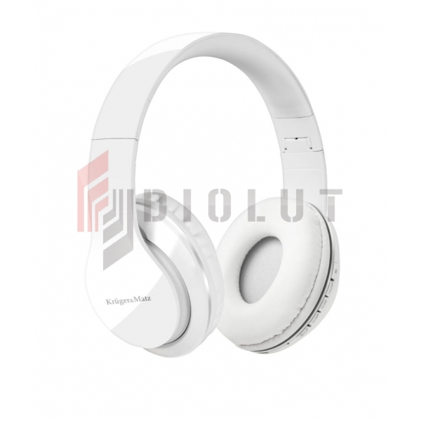 Bezprzewodowe słuchawki nauszne Kruger&Matz model Street BT, kolor biały