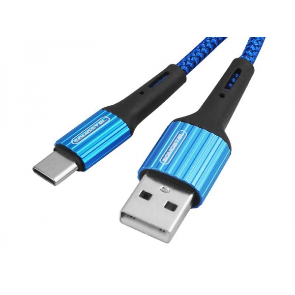 Kabel usb SOMOSTEL TYP-C 3.6A QUICK CHARGER 3.0 1m POWERLINE niebieski SMS-BW06