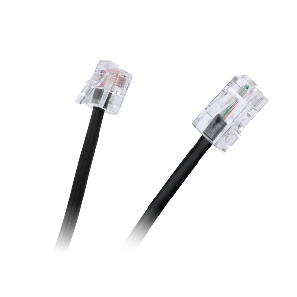 Kabel 8P4C - 6P4C, 3m, czarny