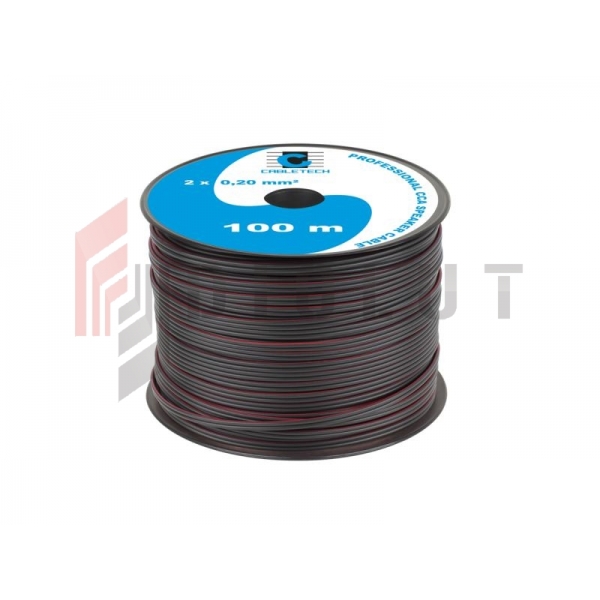 Kabel głośnikowy CCA 0.20mm czarny