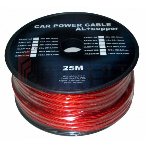 Kabel samochodowy 4Ga OD10mm CU+AL