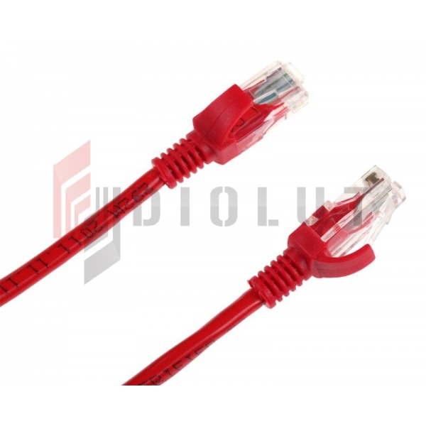 Patchcord kabel UTP kat. 6e wtyk - wtyk 2m czerwony    INTEX