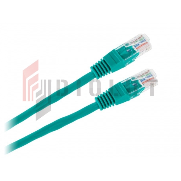 Patchcord kabel UTP 8c wtyk-wtyk 0,5m CCA zielony