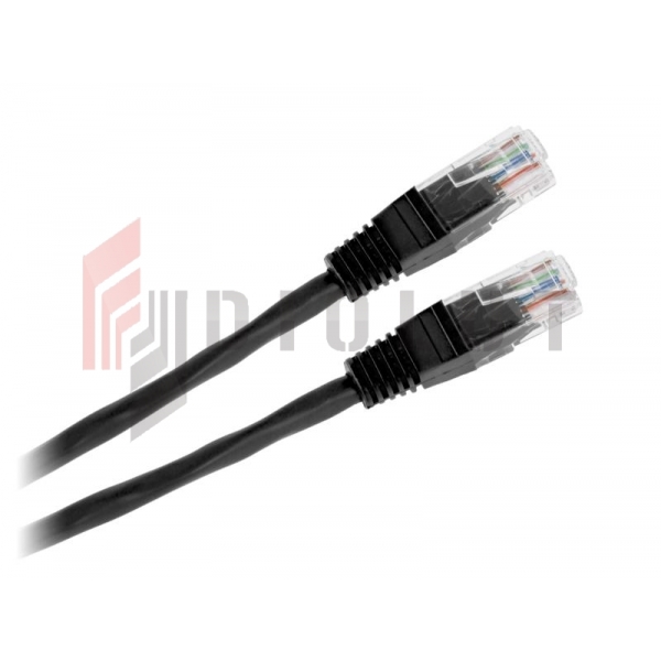 Patchcord kabel UTP 8c wtyk-wtyk 0,5m CCA czarny