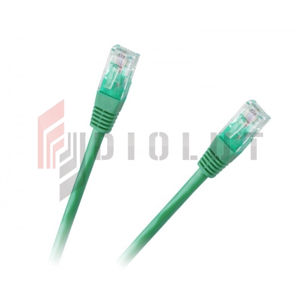 Patchcord kabel UTP 8c wtyk-wtyk 1.0m CCA zielony  cat.6e