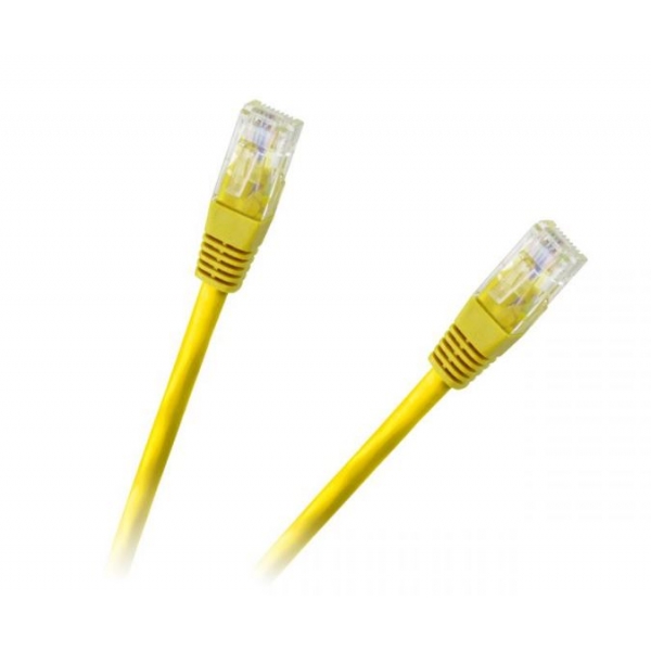 Patchcord kabel UTP 8c wtyk-wtyk 1.0m CCA żółty  cat.6e