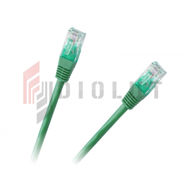 Patchcord kabel UTP 8c wtyk-wtyk 1,5m CCA zielony  cat.6e