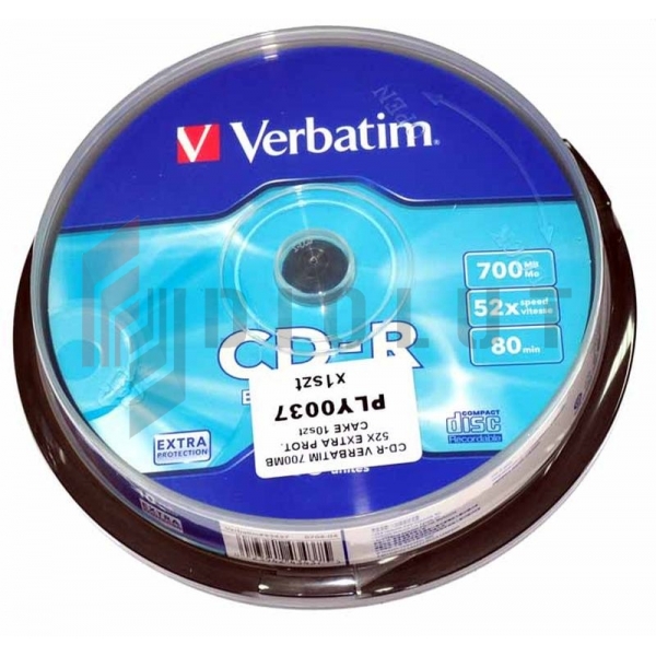 CD-R VERBATIM 700MB 52X EXTRA PROT. CAKE 10szt