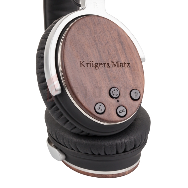 Bezprzewodowe słuchawki nauszne Kruger&Matz z aktywną redukcją szumów KM 670