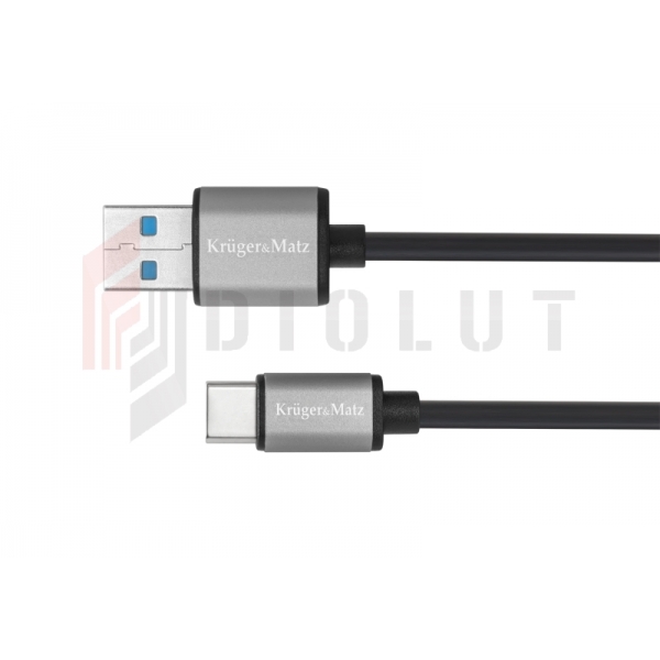Kabel USB wtyk 3.0V - wtyk typu C 5G  1m  Kruger&Matz