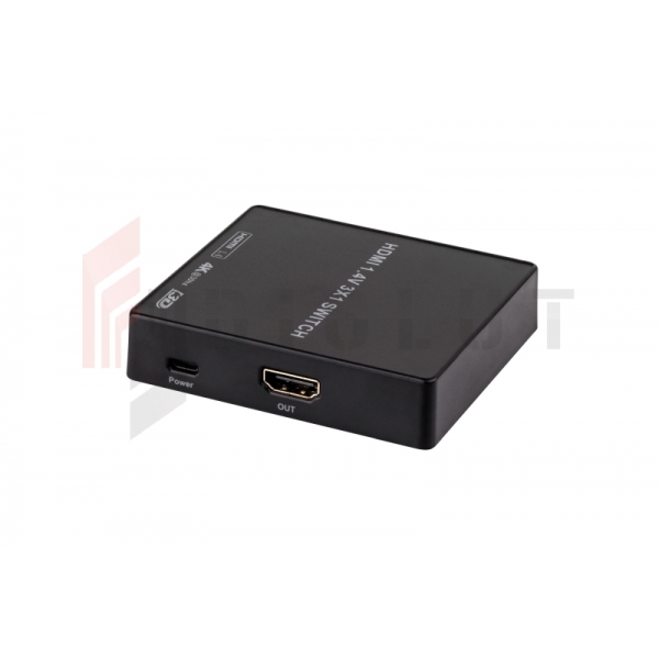 Switch HDMI 3 na 1, 4k Full HD 1080p 720p USB