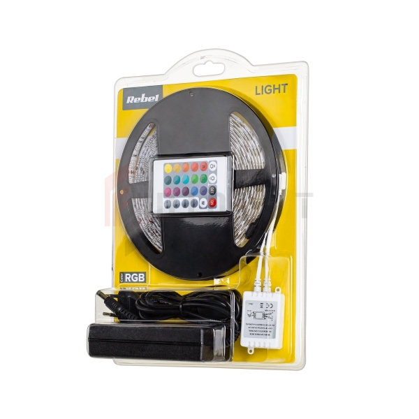 Zestaw oświetleniowy LED sznur LED RGB, kontroler kolorów, zasilacz