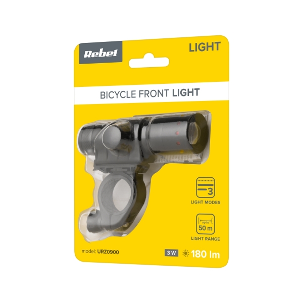 Lampa rowerowa przednia Rebel 3W LED