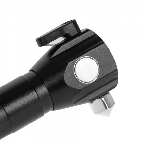 Akumulatorowa latarka wielofunkcyjna  REBEL (zoom, nożyk, młotek do szyby)