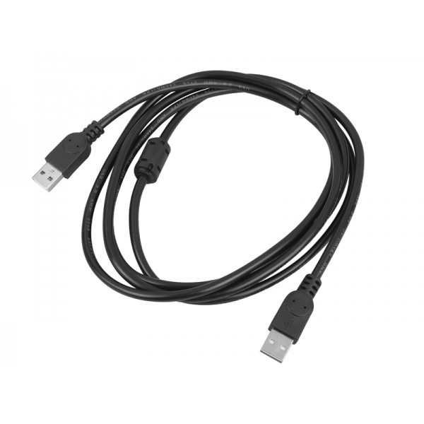 Kabel USB typ A wtyk-wtyk 2m z filtrami czarny