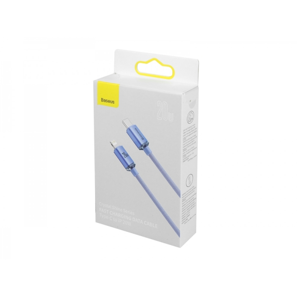 PS Kabel USB Type-C - IPHONE 8pin Lightning, 1,2m, 5A, 20W, BASEUS Crystal Quick Charge.