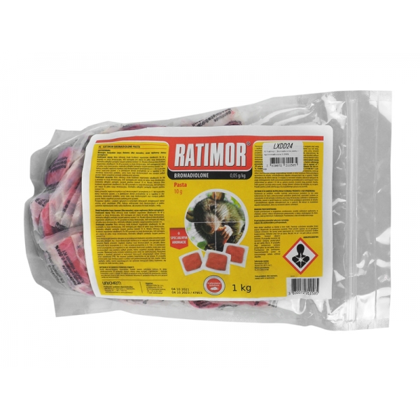 Ratimor / Bromadiolone pasta na myszy 1kg bromadiolone 0,005%