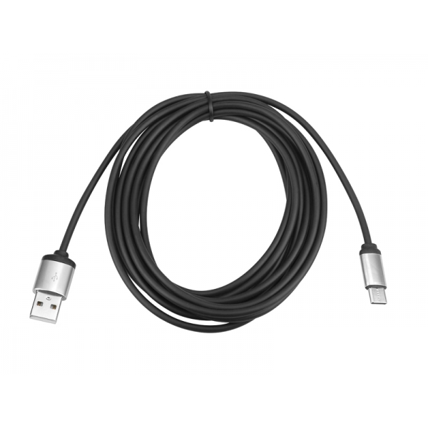 Kabel USB-Type-C 3m HQ metal, czarny