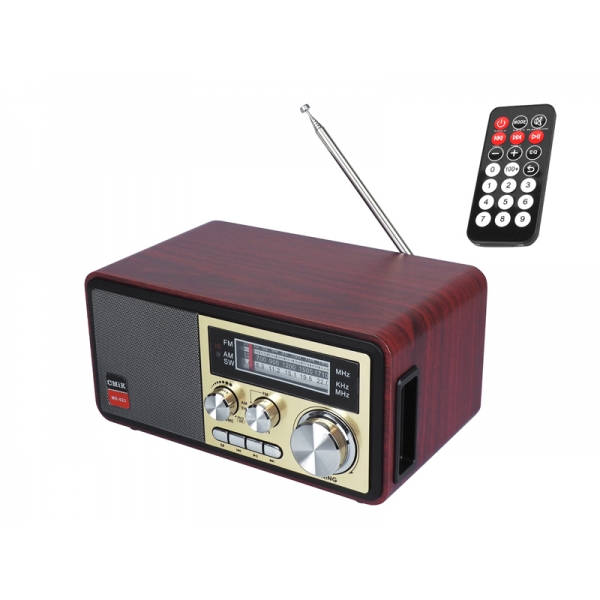 Radio przenośne RETRO MK-623 bluetooth,USB, TF,AUX ,wbudowany akumulator,złote